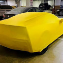 Жёлтый эластичный чехол для автомобиля