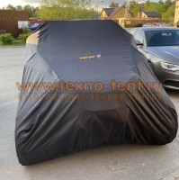 Защитный чехол на багги BRP Can-Am Maverick X3 X RS TURBO R. Премиум чехол на багги из ткани Оксфорд 240den тёмно-серого цвета, защита в любое время года.