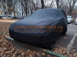 Премиум тент-чехол на автомобиль Chevrolet Niva чёрного цвета для защиты автомобиля в любое время года.