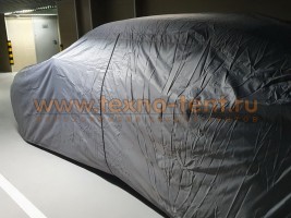 Тент на автомобиль BMW X6 с молнией для водительской двери, класс тента Стандарт из синтетической ткани Оксфорд 240den, защита от проникновения пыли и различной грязи на улице.