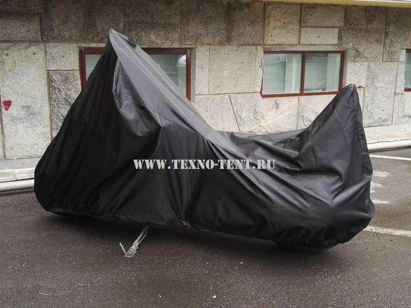 Премиум чехол для мотоцикла на Harley-Davidson Fat Boy с высоким стеклом. Индивидуальное изготовление. Ткань Оксфорд 240den чёрного цвета.