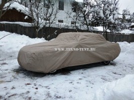 Премиум тент для Волга 3110 бежевого цвета для защиты автомобиля от снега, наледи и различной грязи в любое время года.