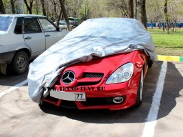 Тент Стандарт на Mercedes SLK, цвет: светло-серый, для защиты автомобиля на улице и парковке.